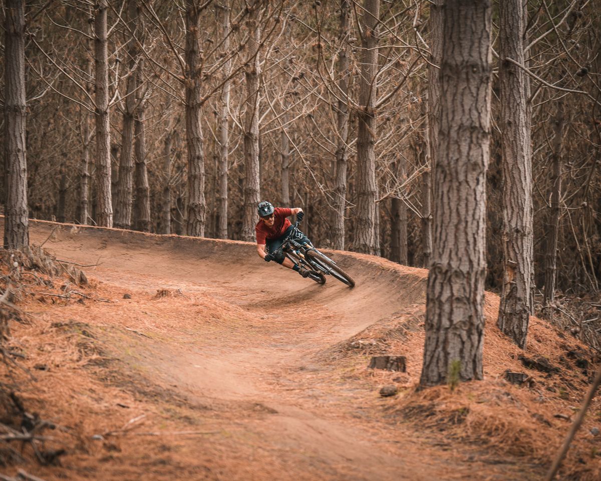 Curva peraltada en el Bike Park