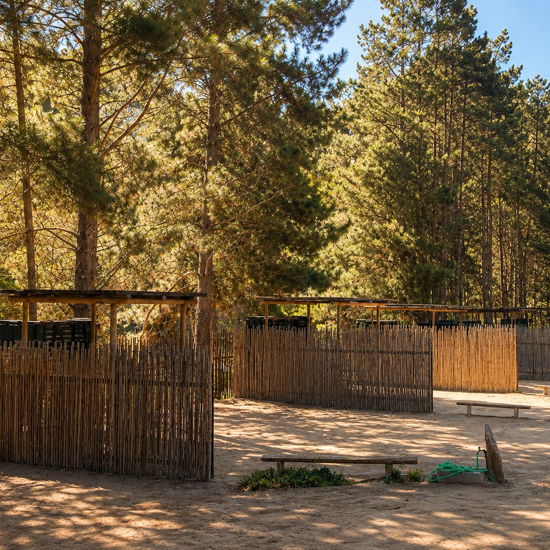 Sitio cercado con acceso a las instalaciones