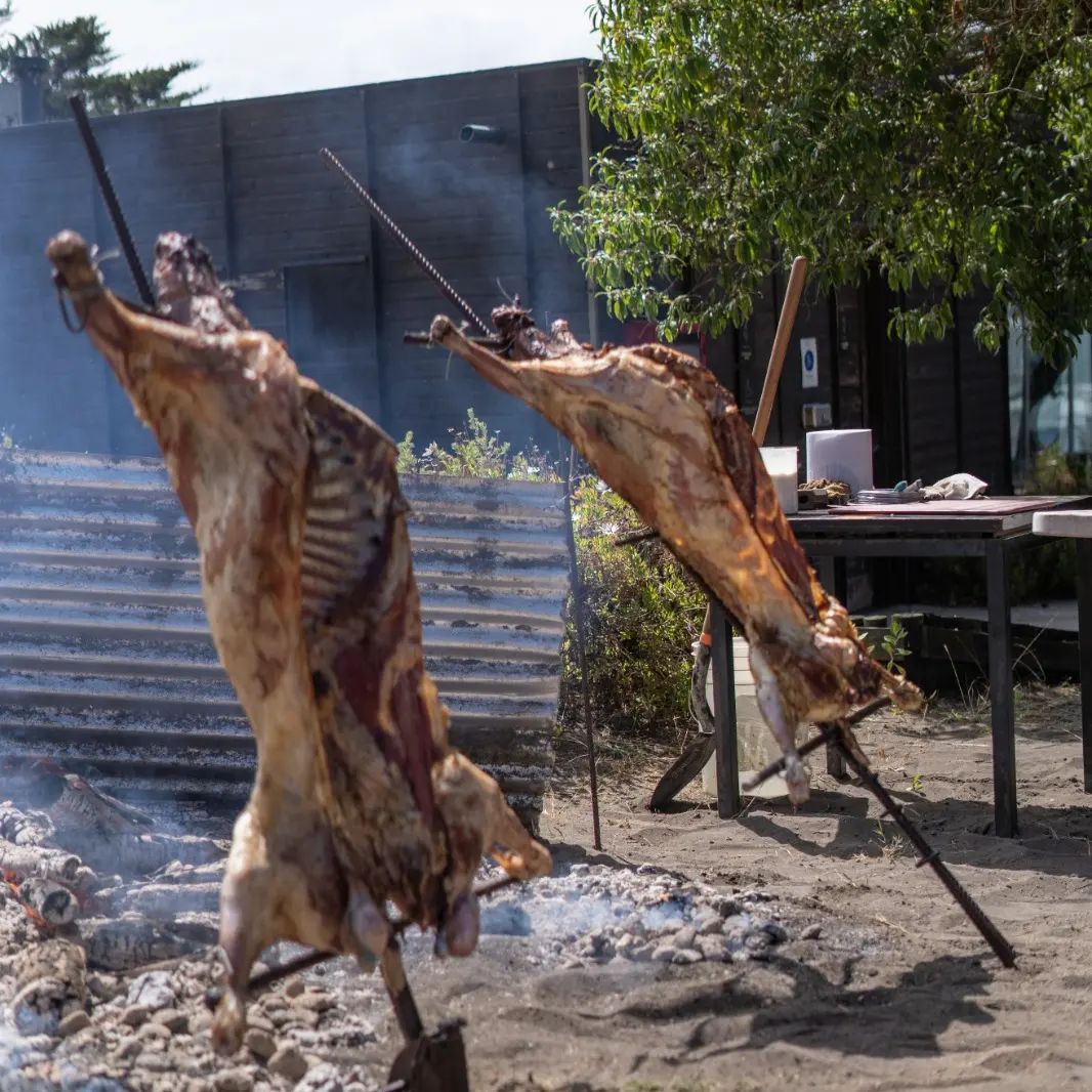 Asado al palo para la celebración
